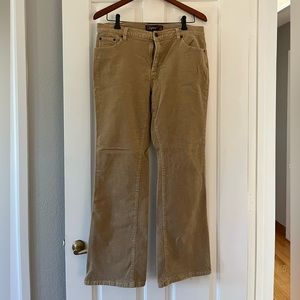 Tan Flared Corduroy Pants